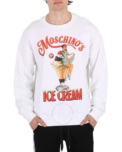 Moschino Ice Cream Cotton Sweatshirt - White