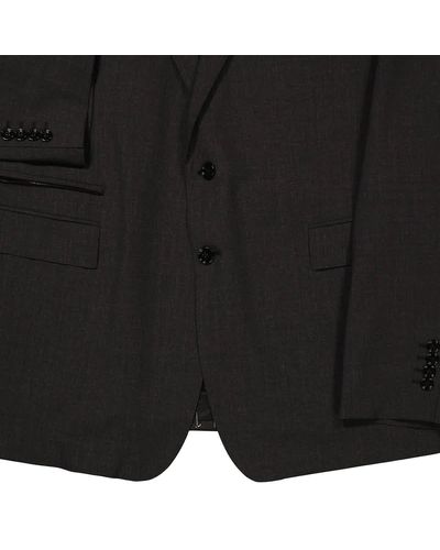 Burberry Pocket Detail Stretch Wool Tailored Jacket - Black