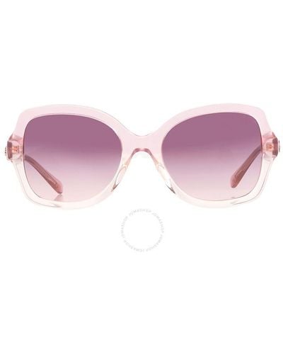 COACH Purple Pink Gradient Butterfly Sunglasses Hc8295 57387w 56 - Black
