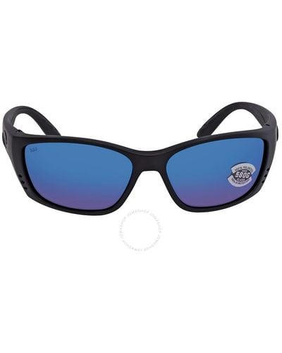 Costa Del Mar Fisch Blue Mirror Poloarized Glass Sunglasses Fs 01 Obmglp 64