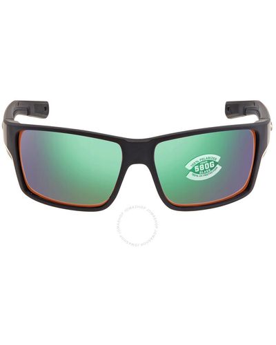 Costa Del Mar Reefton Pro Mirror Polarized Glass Sunglasses 6s9080 908002 63 - Green