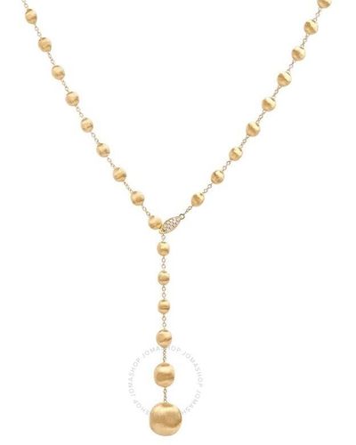 Marco Bicego Africa Constellation Gold & Diamond Lariat Necklace - Metallic