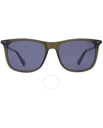 Polaroid Core Polarized Gray Square Sunglasses Pld 2109/s 04c3/m9 55 - Blue