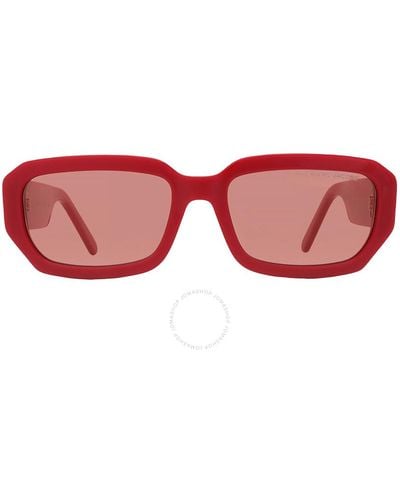 Marc Jacobs Burgundy Rectangular Sunglasses Marc 614/s 0c9a/4s 56 - Red