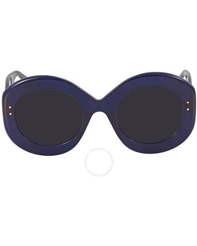 Alaïa Azzedine Gray Oversized Sunglasses Aa0003s-003 52 - Blue