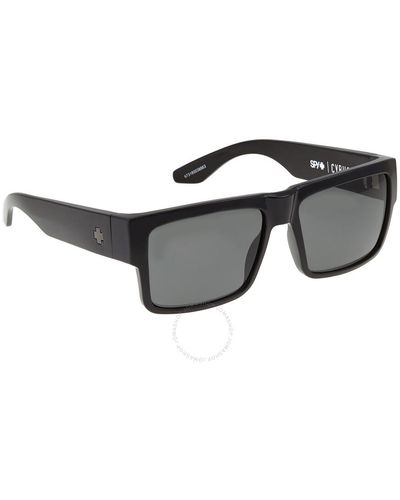 Spy Cyrus Happy Gray Green Square Sunglasses 673180038863 58 - Black