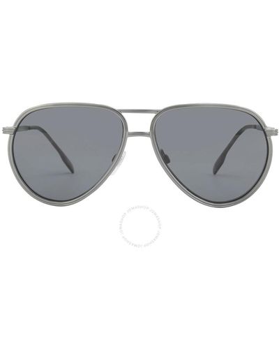 Burberry Scott Polarized Dark Gray Pilot Sunglasses Be3135 114481 59