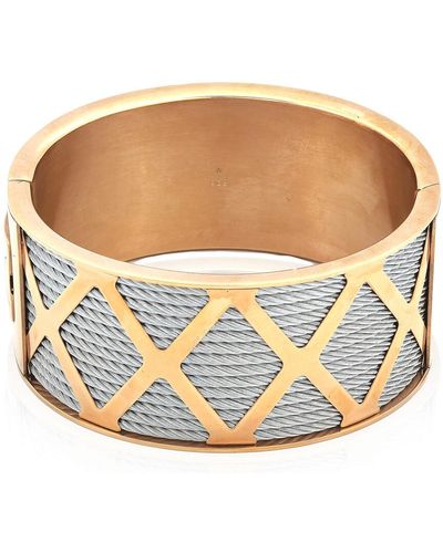 Charriol Forever Young Steel Pvd Rose Cable Bangle - Blue