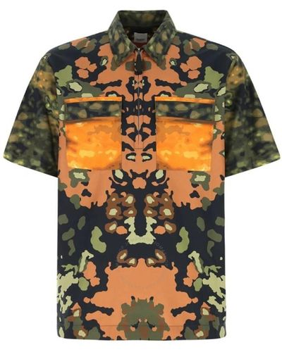 Burberry Santon Camouflage Printed Cotton Shirt - Brown