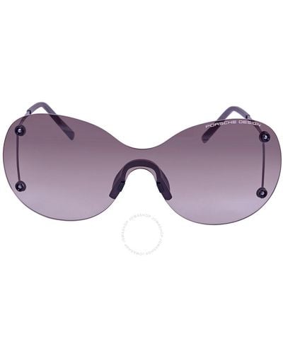 Porsche Design Brown Gradient Shield Sunglasses P8621 A - Purple