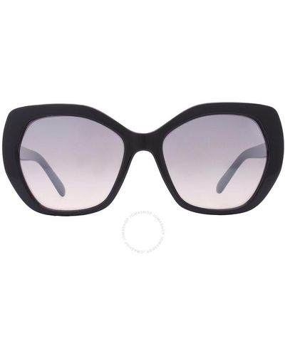 Guess Factory Bordeaux Mirror Browline Sunglasses Gf0390 01u 55 - Black