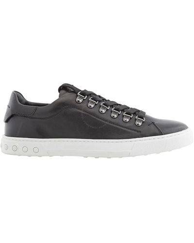 Tod's Cassetta Gomma Leather Low-top Trainer - Black