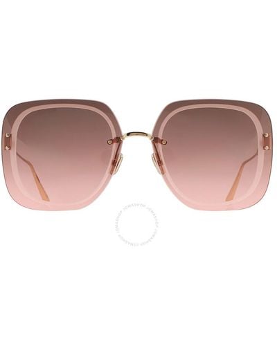 Dior Ultra Pink Gradient Square Sunglasses Cd40031u 10f 65 - Brown