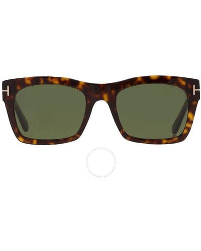 Tom Ford Nico Green Square Sunglasses Ft1062 52n 56 - Brown
