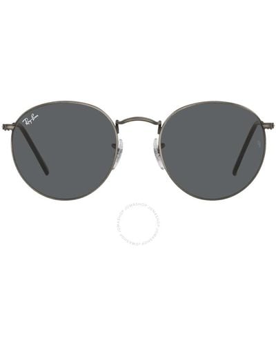 Ray-Ban Round Metal Antiqued Dark Gray Sunglasses Rb3447 9229b1 47