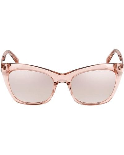 Guess Mirror Violet Cat Eye Sunglasses - Pink