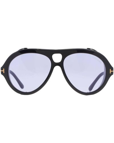 Tom Ford Neughman Violet Pilot Sunglasses Ft0882 01y 60 - Blue