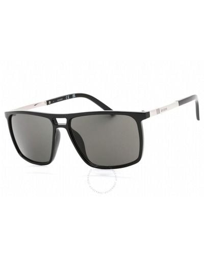 Guess Factory Smoke Rectangular Sunglasses Gf0236 01a 59 - Gray