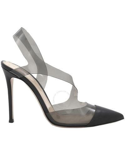 Gianvito Rossi /fume Cut-out Pointed Court Shoes - Metallic