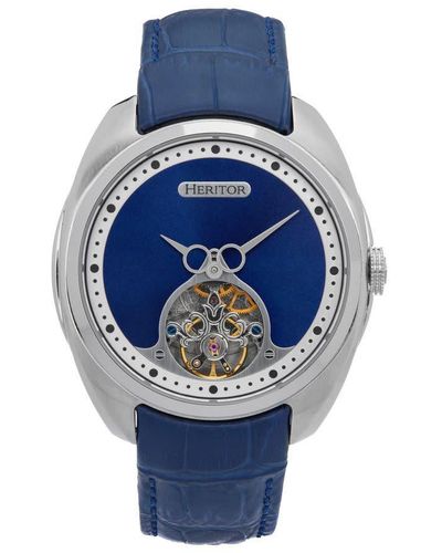 Heritor Roman Blue Dial Watch