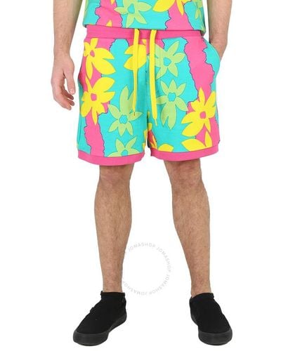 Moschino All-over Floral Printed Swim Shorts - Blue