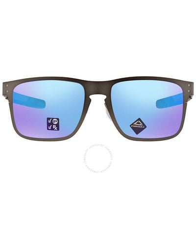 Oakley Holbrook Metal Polarized Prizm Sapphire Square Sunglasses Oo4123 412307 55 - Blue