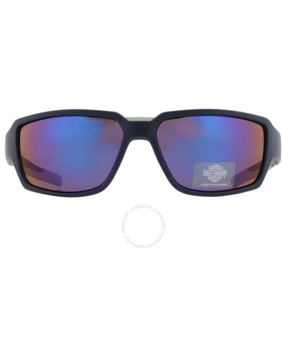 Harley Davidson Mirror Wrap Sunglasses Hd0672s 91x 61 - Blue