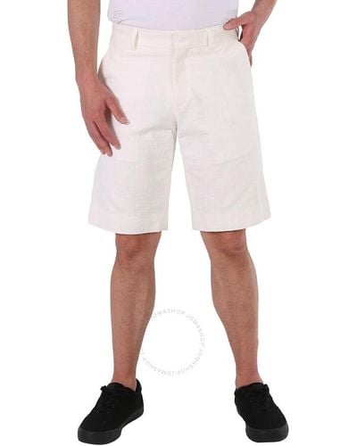 Casablancabrand Off Cotton Bermuda Shorts - Natural