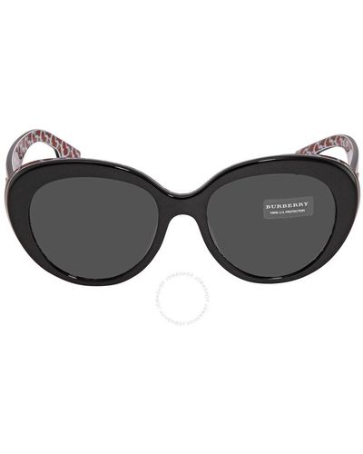 Burberry Rose Gray Cat Eye Sunglasses Be4298 382287