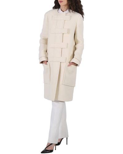 Burberry Single-breasted Wool-blend Coat - Natural