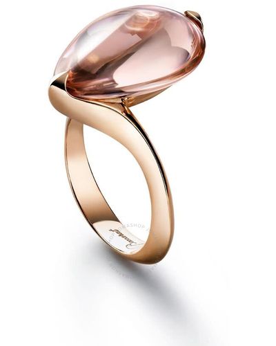 Baccarat 's Fleurs De Psydlic Vermeil Pink Mirror Crystal Ring 2806958