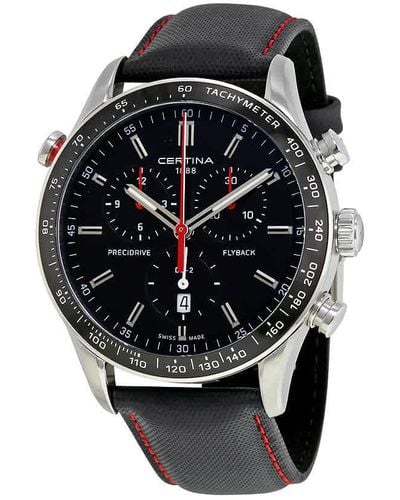 Certina Ds-2 Flyback Chronograph Black Dial Watch 00