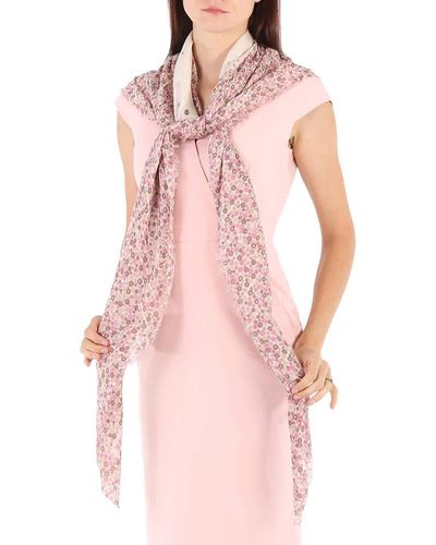 COACH Oversized Square Scarf - Pink