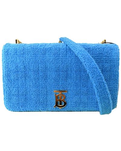 Burberry Medium Quiltedlola Towel Bag - Blue