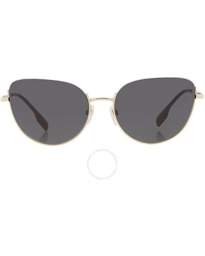 Burberry Harper Dark Gray Cat Eye Sunglasses