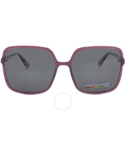 Polaroid Core Polarized Square Sunglasses Pld 6128/s 0mu1/m9 59 - Grey