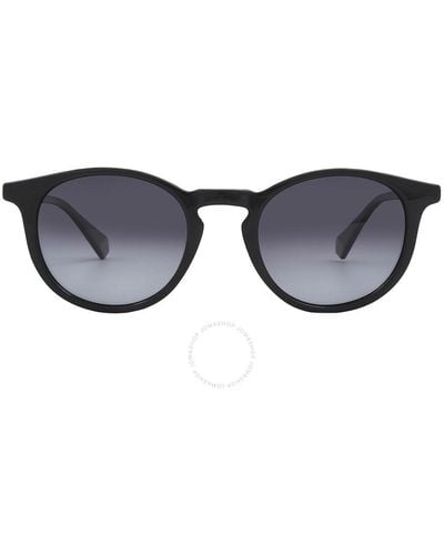 Polaroid Core Polarized Gray Shaded Oval Sunglasses Pld 6102/s/x 0807/wj 51 - Black
