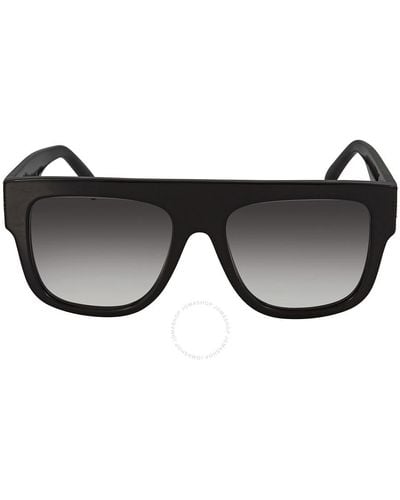 Alaïa Azzedine Gray Gradient Rectangular Sunglasses Aa0010s 001 54 - Black