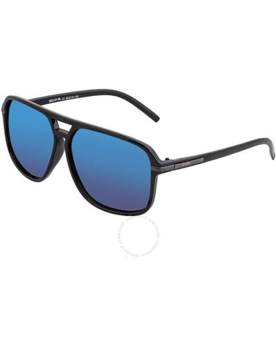 Simplify Reed Mirror Coating Pilot Sunglasses Ssu121-bl - Blue