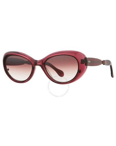 Mr. Leight Selma S Dark Cherry Gradient Cat Eye Sunglasses Ml2023-50-rxbry/dchg - Multicolour