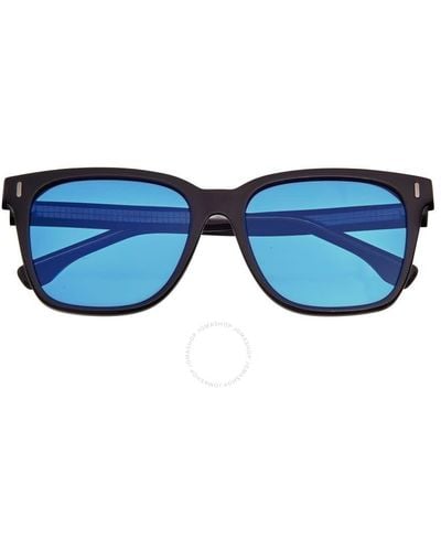 Breed Black Square Sunglasses Bsg066c9 - Blue