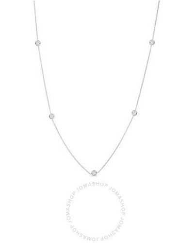 Roberto Coin Diamonds By The Inch White Gold 5 Station Necklace - Metallic