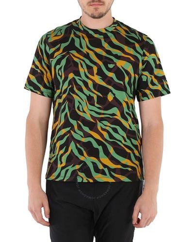 Roberto Cavalli Jungle / Aragonite Tiger Twiga Print T-shirt - Green