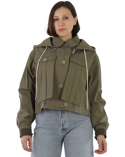 Loewe Cotton Military Hooded Jacket - Green