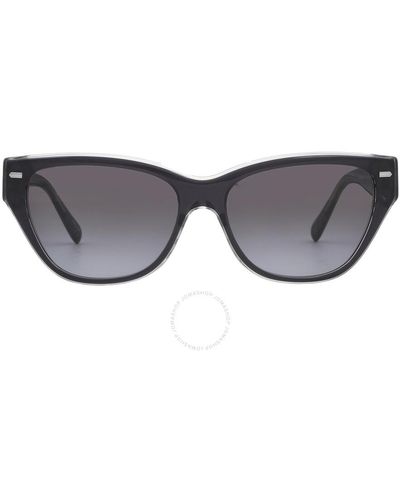 COACH Grey Gradient Cat Eye Sunglasses Hc8370f 57458g 56