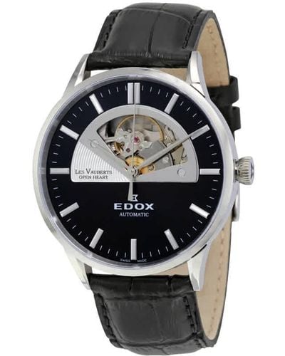 Edox Les Vauberts Automatic Watch  3 Nin - Black