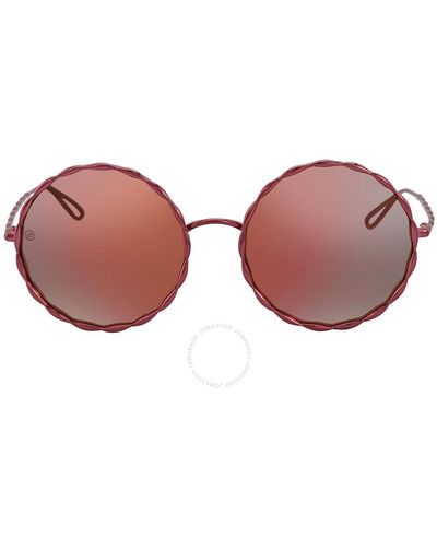 Elie Saab Pink Round Sunglasses Es 004/s 0lhf 3a - Multicolour