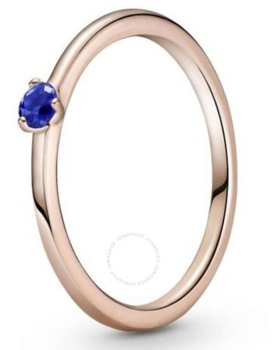 PANDORA Rose Gold-plated Cz Solitaire Ring, Size - Metallic