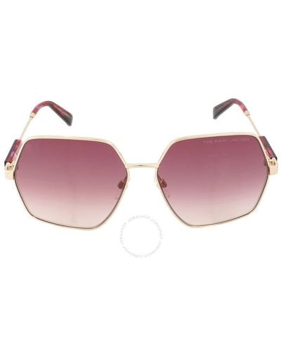 Marc Jacobs Burgundy Shaded Geometric Sunglasses Marc 575/s 0j5/3xg 59 - Pink