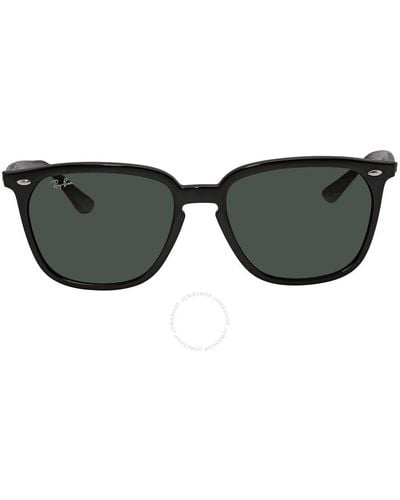 Ray-Ban Dark Green Square Sunglasses - Black